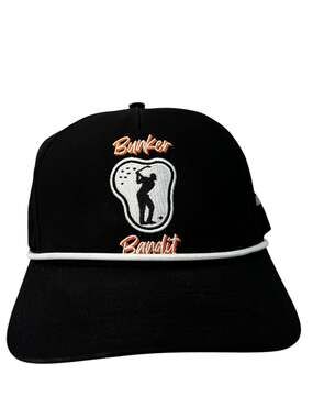SHANKITGOLF Bunker Bandit Performance Rope Hat Snapback Black/White